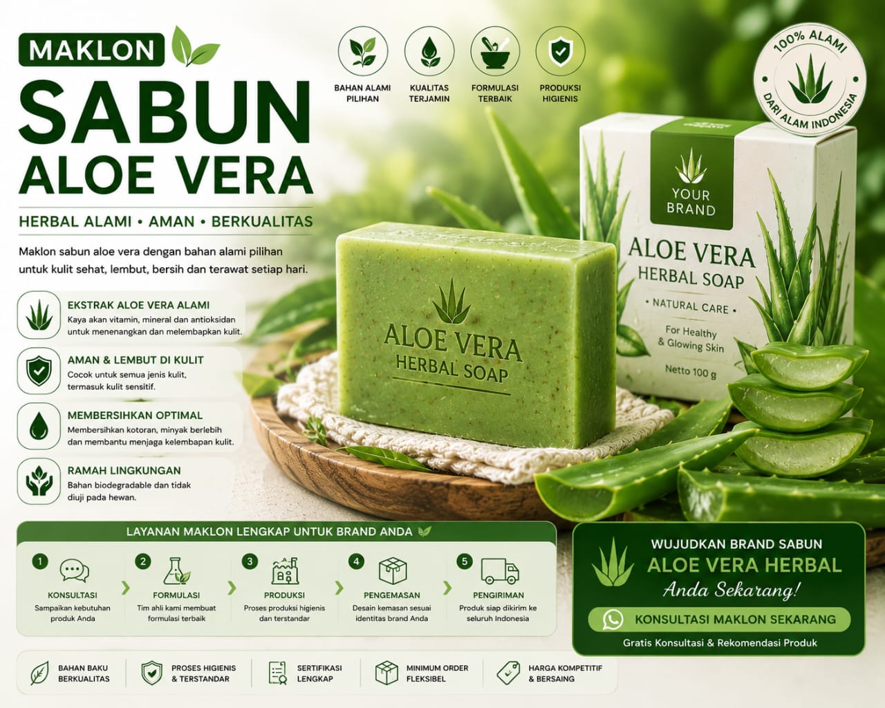 Maklon Sabun Aloe Vera Herbal